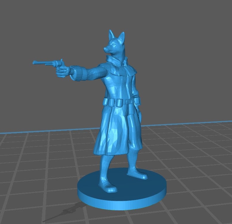 Other Races Gunslinger Mini - DND - Pathfinder - Dungeons & Dragons - RPG - Tabletop - mz4250- Miniature-28mm-1"Scale