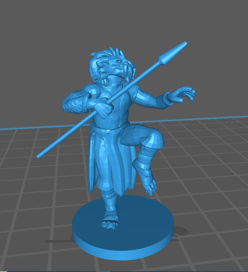 Dragonborn Monk Mini - DND - Pathfinder - Dungeons & Dragons - RPG - Tabletop - mz4250- Miniature-28mm-1"Scale