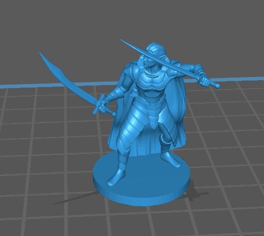 Elf Ranger Mini - DND - Pathfinder - Dungeons & Dragons - RPG - Tabletop - mz4250- Miniature - 28 mm - 1" Scale