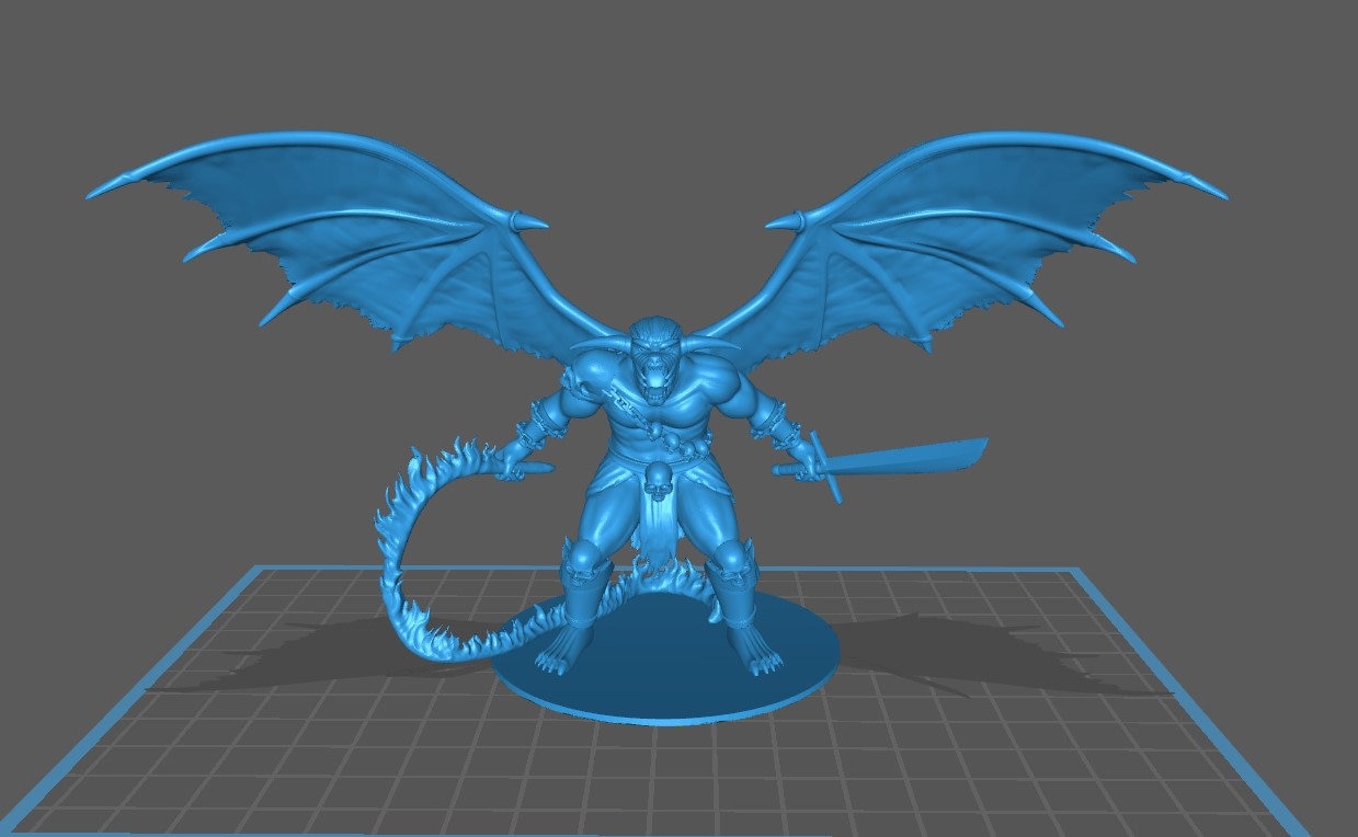 Demon Balor / Belaphoss Mini - DND - Pathfinder - Dungeons & Dragons - RPG - Tabletop - mz4250- Miniature-28mm-1"Scale