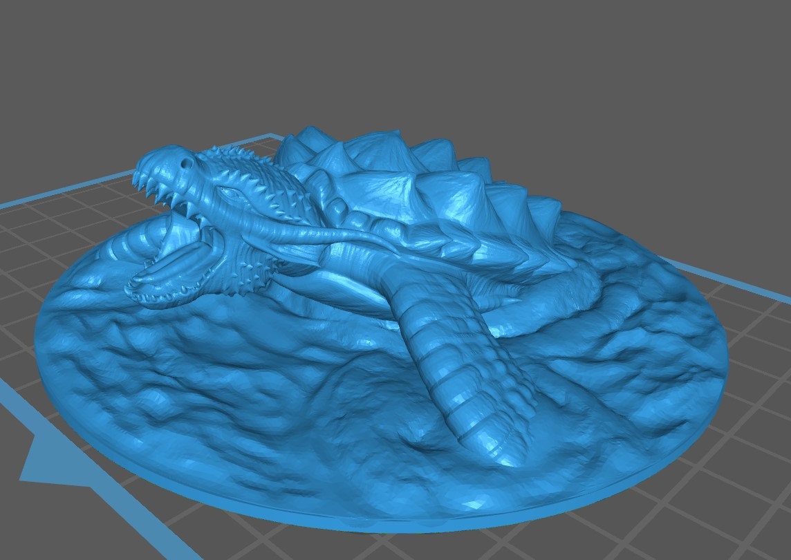 Dragon Turtle Mini - DND - Pathfinder - Dungeons & Dragons - RPG - Tabletop - mz4250- Miniature-28mm-1"Scale