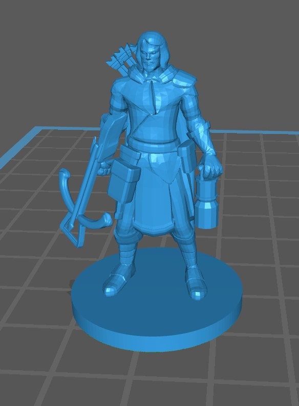 Human Rangers with Crossbows Mini - DND - Pathfinder - Dungeons & Dragons - RPG - Tabletop - mz4250- Miniature-28mm-1"Scale