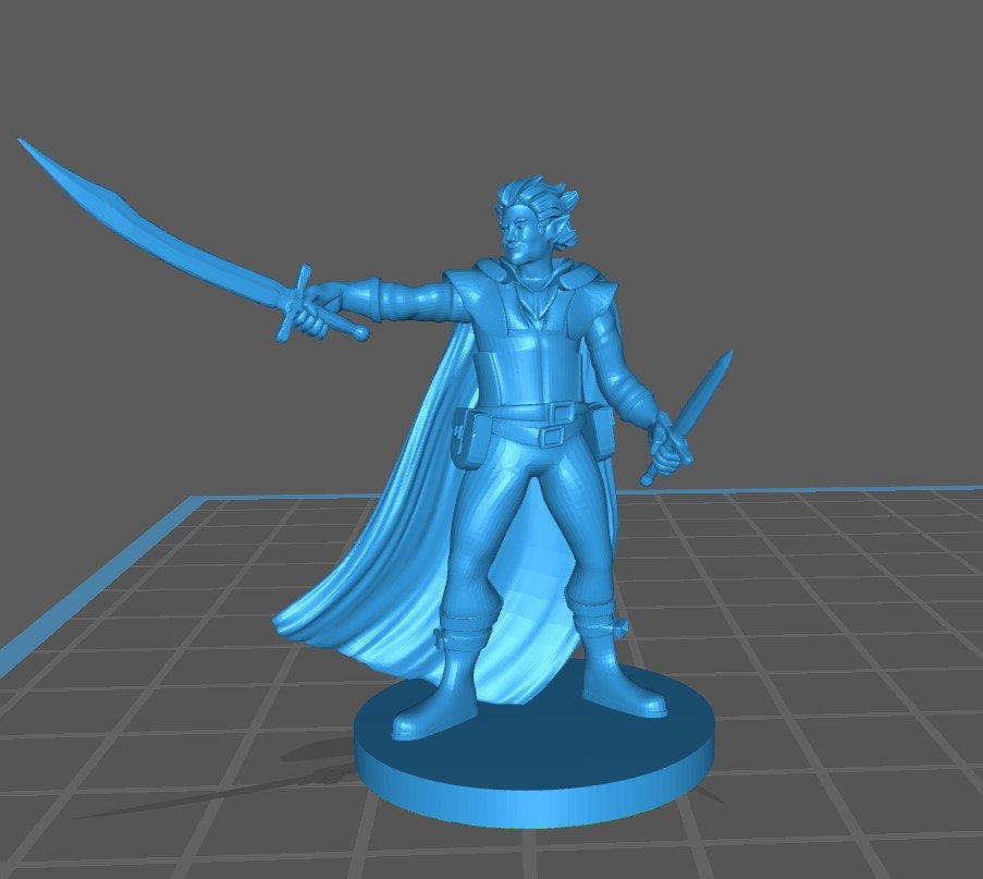 Elf Rogue Mini - DND - Pathfinder - Dungeons & Dragons - RPG - Tabletop - mz4250- Miniature-28mm-1"Scale