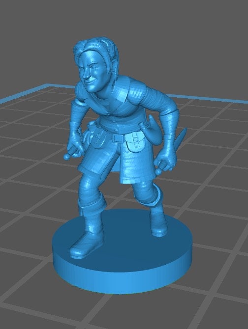 Halfling Rogue Mini - DND - Pathfinder - Dungeons & Dragons - RPG - Tabletop - mz4250- Miniature-28mm-1"Scale