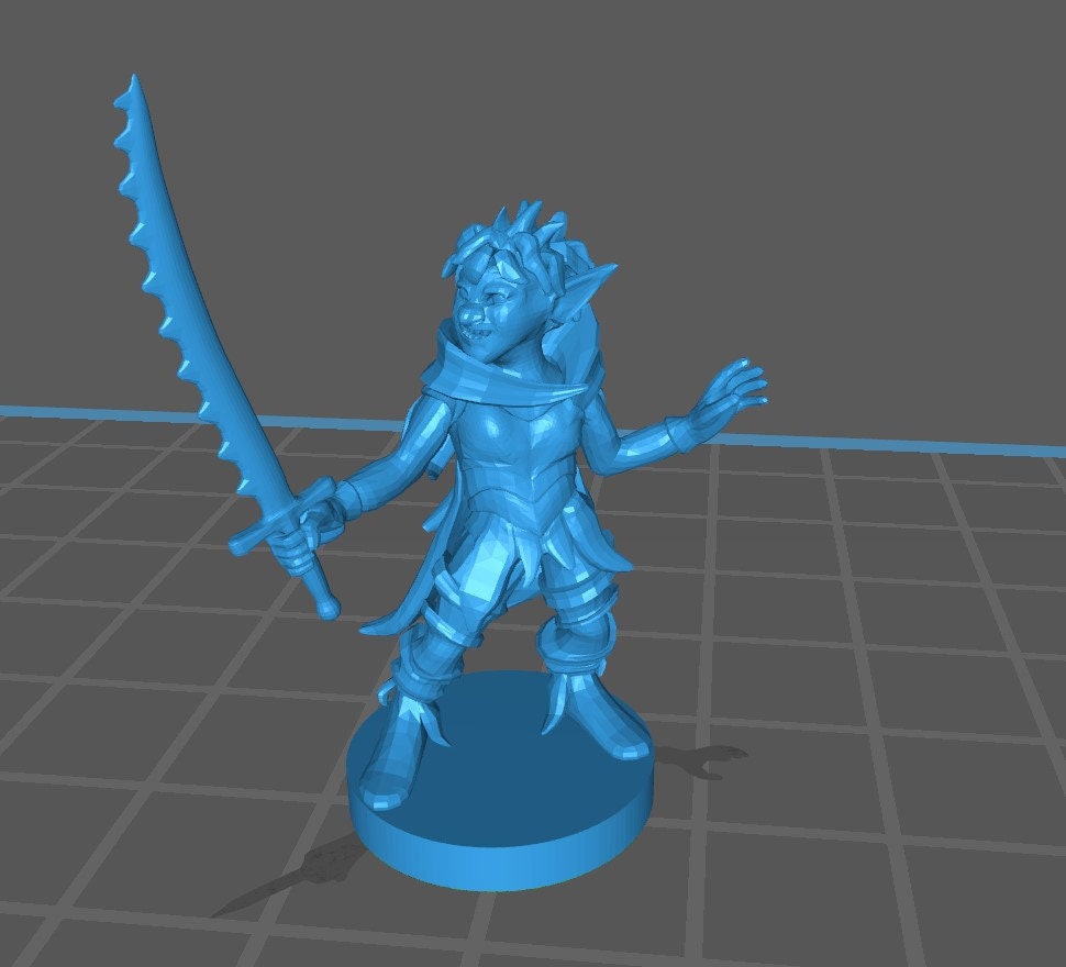 Goblin Warlock Mini - DND - Pathfinder - Dungeons & Dragons - RPG - Tabletop - mz4250- Miniature-28mm-1"Scale