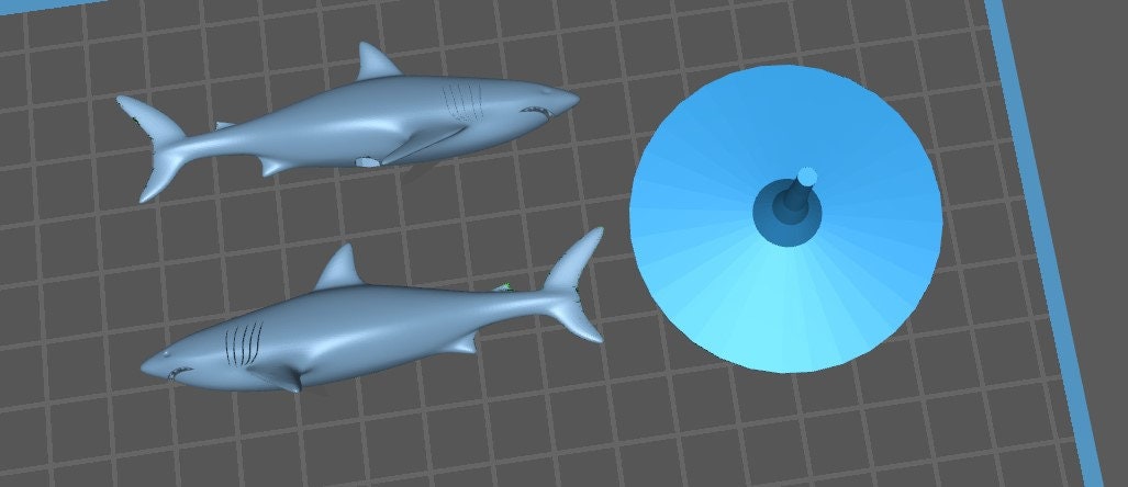 Hunter Shark Mini 3 Pieces - DND - Pathfinder - Dungeons & Dragons - RPG - Tabletop - mz4250- Miniature-28mm-1"Scale