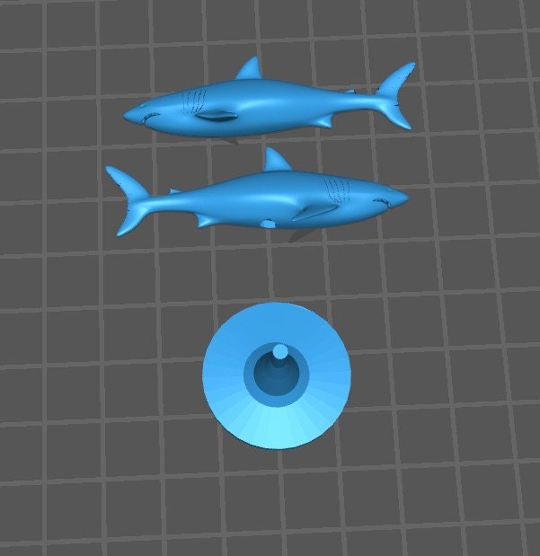 Reef Shark Mini in 3 Pieces - DND - Pathfinder - Dungeons & Dragons - RPG - Tabletop - mz4250- Miniature-28mm-1"Scale