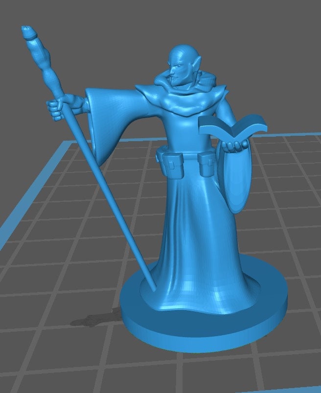 Elf Wizard Mini - DND - Pathfinder - Dungeons & Dragons - RPG - Tabletop - mz4250- Miniature-28mm-1"Scale
