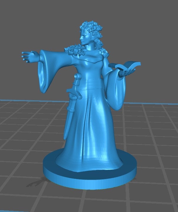 Elf Wizard Mini - DND - Pathfinder - Dungeons & Dragons - RPG - Tabletop - mz4250- Miniature-28mm-1"Scale