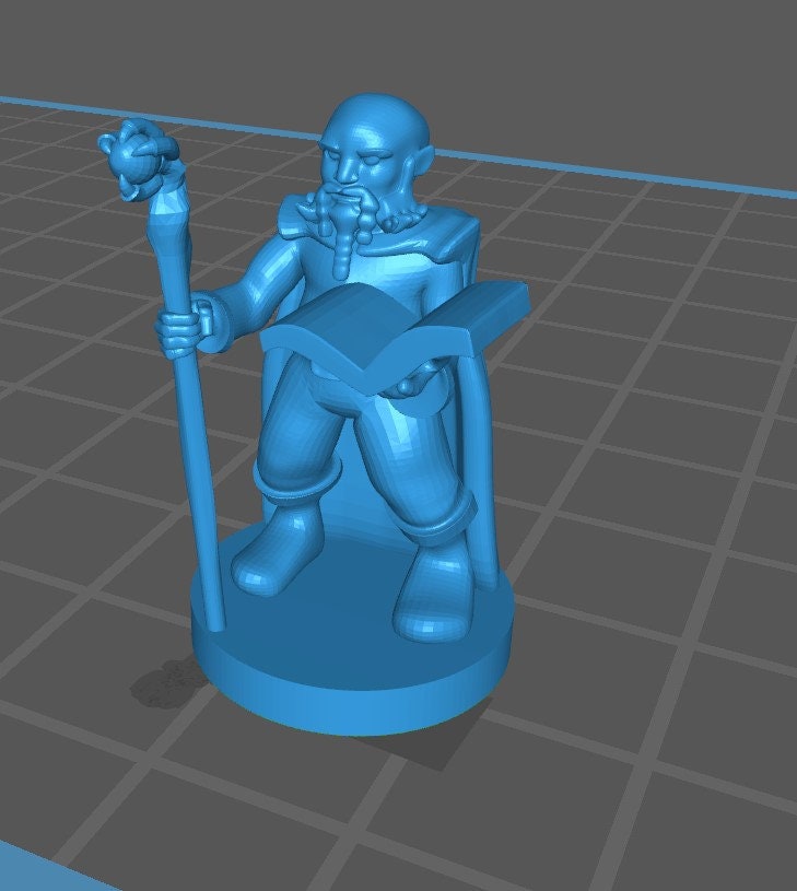 Gnome Wizard Mini - DND - Pathfinder - Dungeons & Dragons - RPG - Tabletop - mz4250- Miniature-28mm-1"Scale