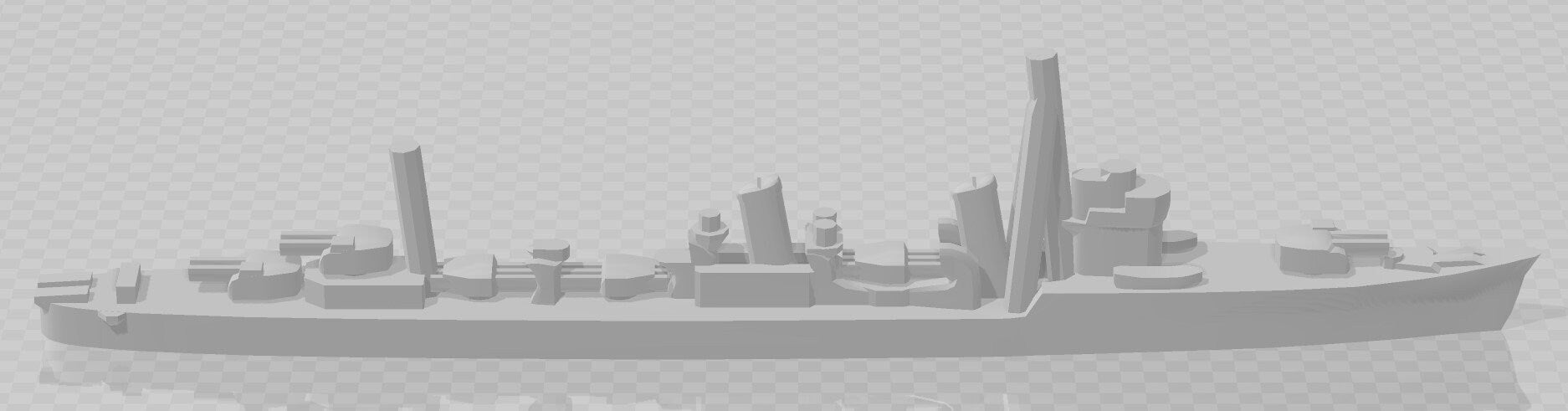 Destroyer - Fubuki Class - IJN - Wargaming - Axis and Allies - Naval Miniature - Tabletop Games - Warships