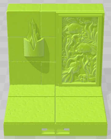 Seraphim Juves Nature Temple Sconce Wall 2x2 Tiles - Seraphim -Pathfinder-Dungeons&Dragons-RPG-Tabletop-Terrain-28mm-AetherStudios