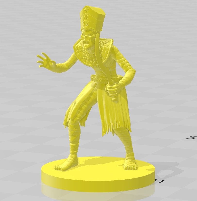 Mummy Lord Mini - DND - Pathfinder - Dungeons & Dragons - RPG - Tabletop - mz4250- Miniature-28mm-1"Scale