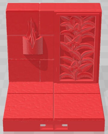 Seraphim Juves Nature Temple Sconce Wall 2x2 Tiles - Seraphim -Pathfinder-Dungeons&Dragons-RPG-Tabletop-Terrain-28mm-AetherStudios