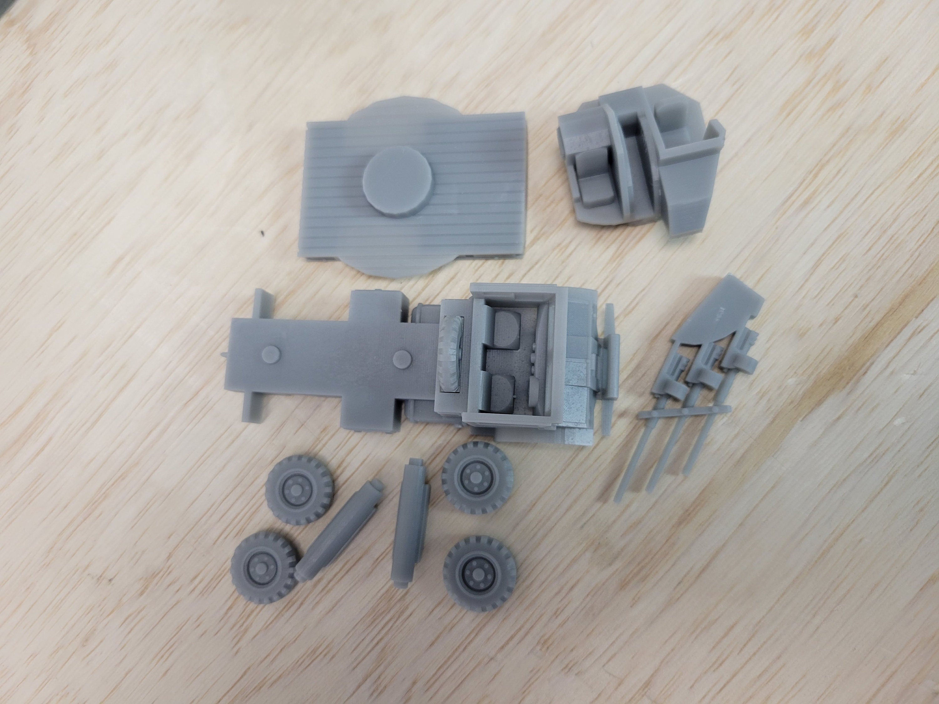 Truck Mounted Polsten Triple 20mm AA guns - Great for Table Top War Games And Dioramas - Resin 28mm Miniatures -