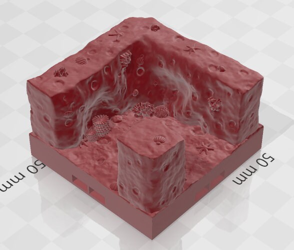 Atlantis Half Sea Caves And Thermal Vents Set 1 -Pathfinder-Dungeons&Dragons-RPG-Tabletop-Terrain-28mm-AetherStudios