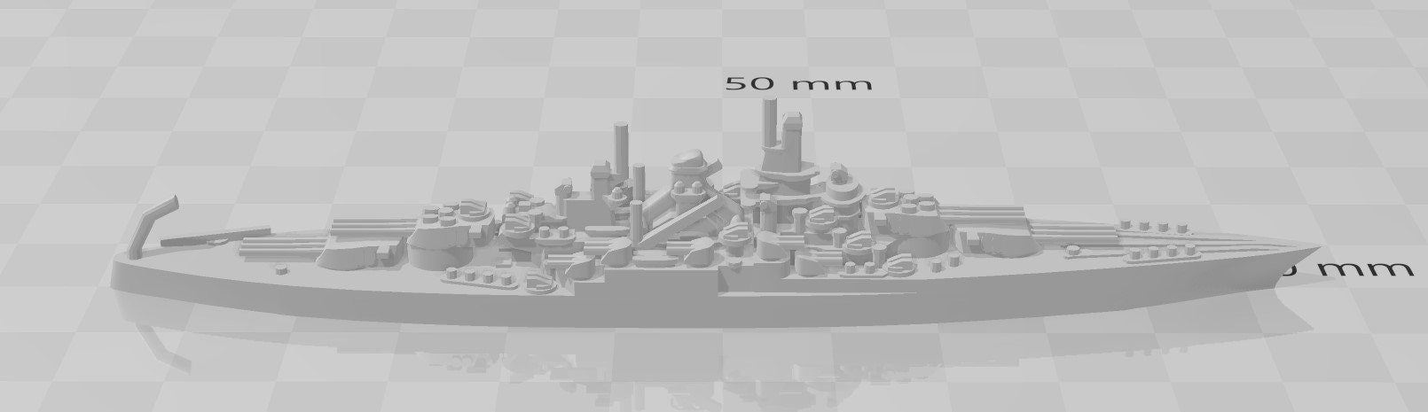 Battleship - South Dakota - BB-49 - 1944 Variant - What-If modernized - US Navy - Wargaming - Axis and Allies - Naval Miniature - Warships