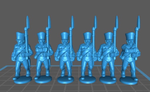 Prussian Musketeers 1812 btg - Great for Table Top War Games And Dioramas - Resin 28mm Miniatures -