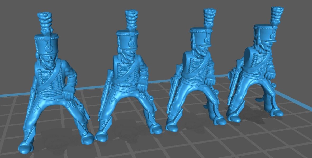 Austrian Hussars rgt - 20 minis - Great for Table Top War Games And Dioramas - Historical Wargaming - Resin 28mm Miniatures