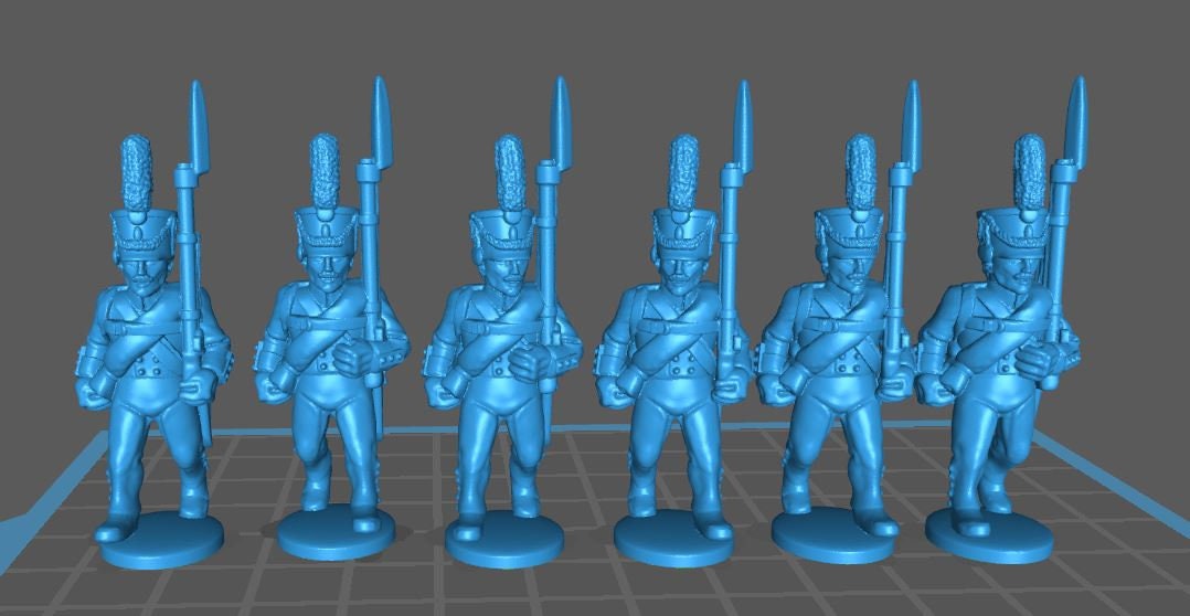 Russian Grenadiers/Jaegers wth shako 1807-12 btg - 11 minis - Great for Table Top War Games And Dioramas - Historical Wargaming - Resin 28mm