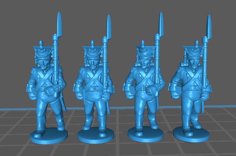 Duchy of Warsaw Line Infantry - 20 minis - Great for Table Top War Games And Dioramas - Historical Wargaming - Resin 28mm Miniatures