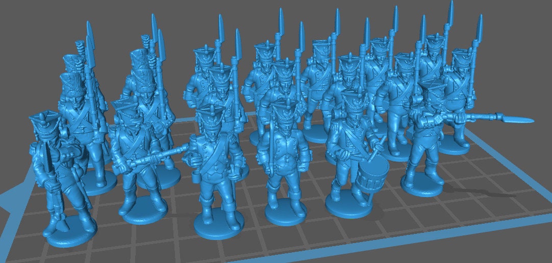 Duchy of Warsaw Line Infantry - 20 minis - Great for Table Top War Games And Dioramas - Historical Wargaming - Resin 28mm Miniatures