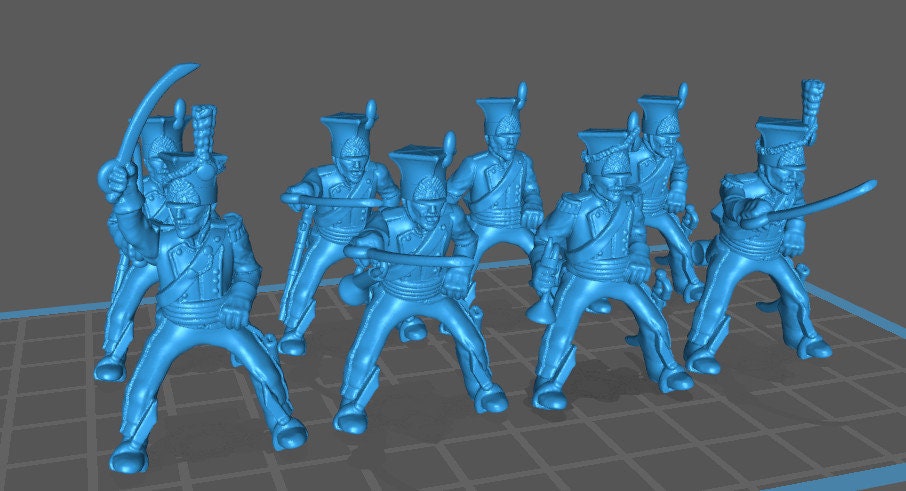 French Vistula Legion Lancers - 8 minis - Great for Table Top War Games And Dioramas - Historical Wargaming - Resin 28mm Miniatures