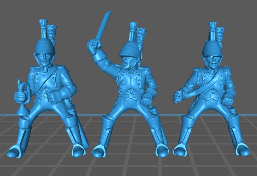 French Guard Empress Dragoons High uniform - 5 minis - Great for Table Top War Games And Dioramas - Historical Wargaming -Resin 28mm
