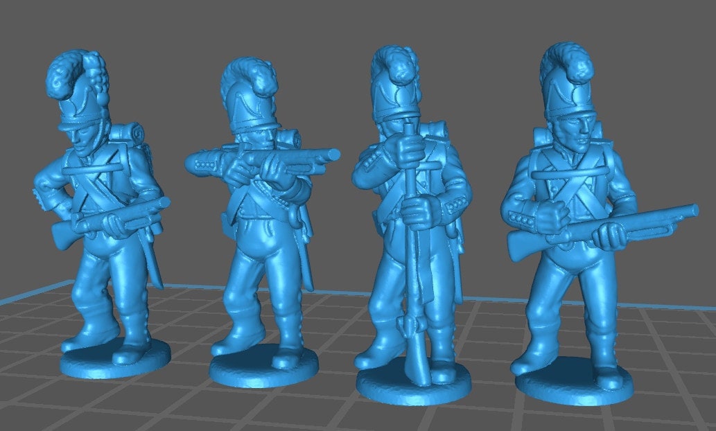 Bavarian Jaegers skirmishing - 9 minis - War Games And Dioramas - Historical Wargaming -Resin 28mm