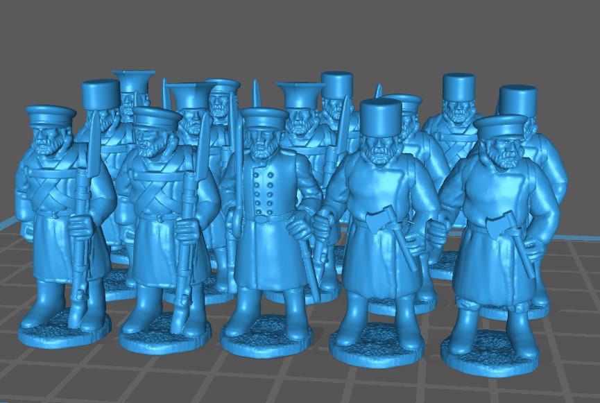 Russian Opolchenie - 14 minis - War Games And Dioramas - Historical Wargaming -Resin 28mm