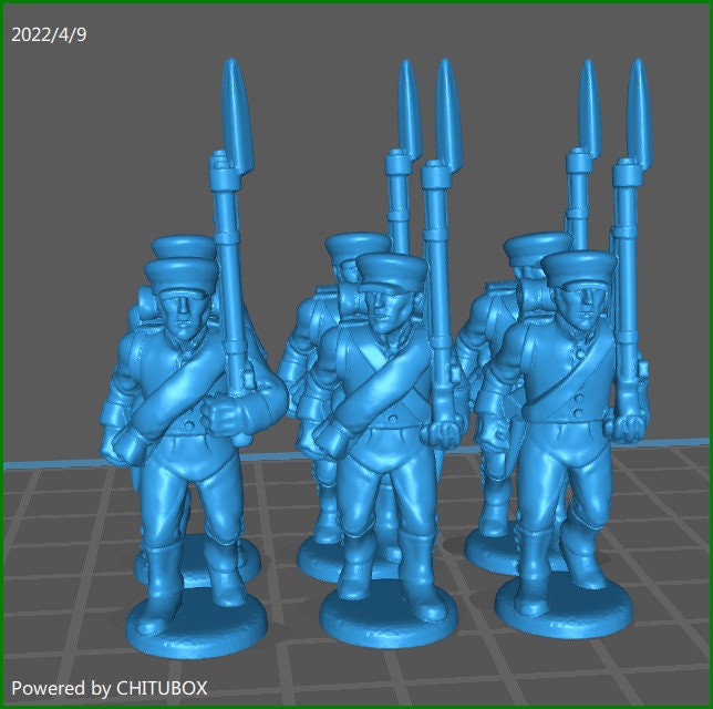 Prussian Reserve Infantry btgs 1813-15 - 15 minis - War Games And Dioramas - Historical Wargaming -Resin 28mm