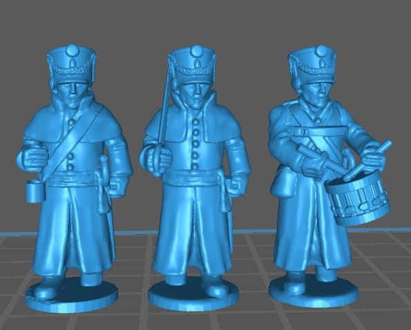 Russian Musketeers wth shako 1807-12 btg with greatcoats - 11 minis - War Games And Dioramas - Historical Wargaming -Resin 28mm