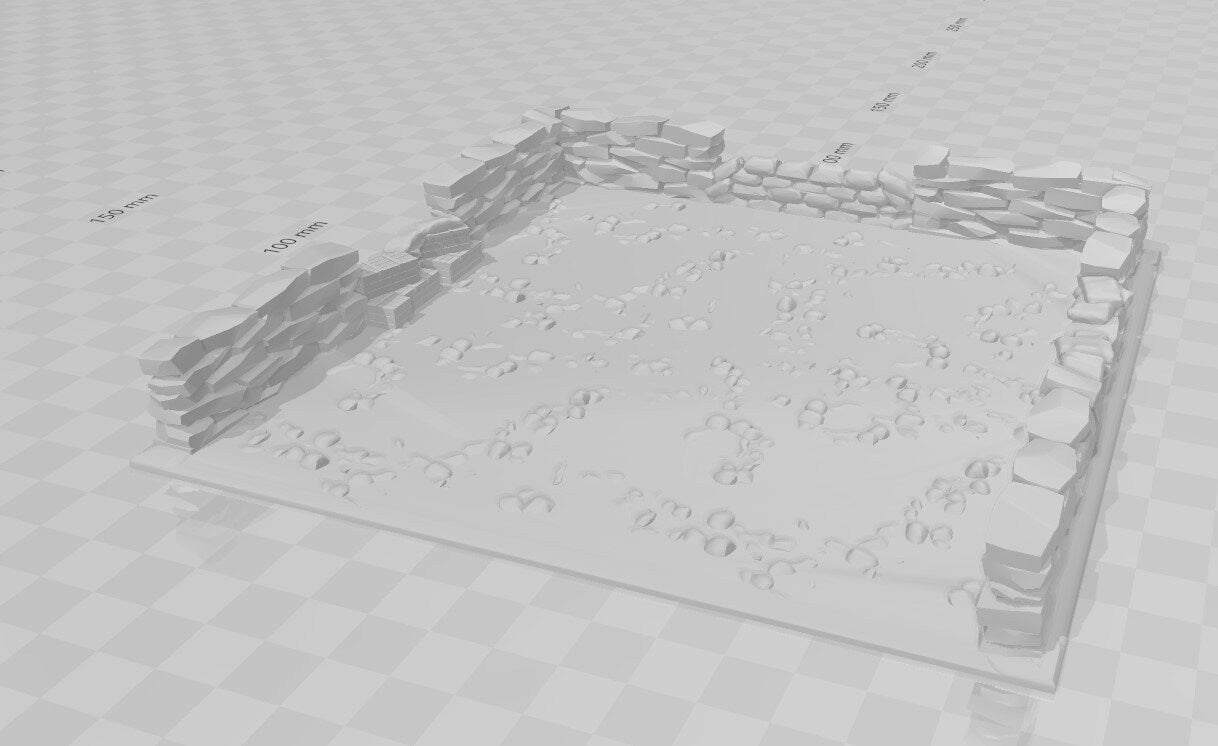 Italian Defensive Position - 6" X 6" - Great for Table Top War Games And Dioramas - 28 mm Miniatures - Bolt Action