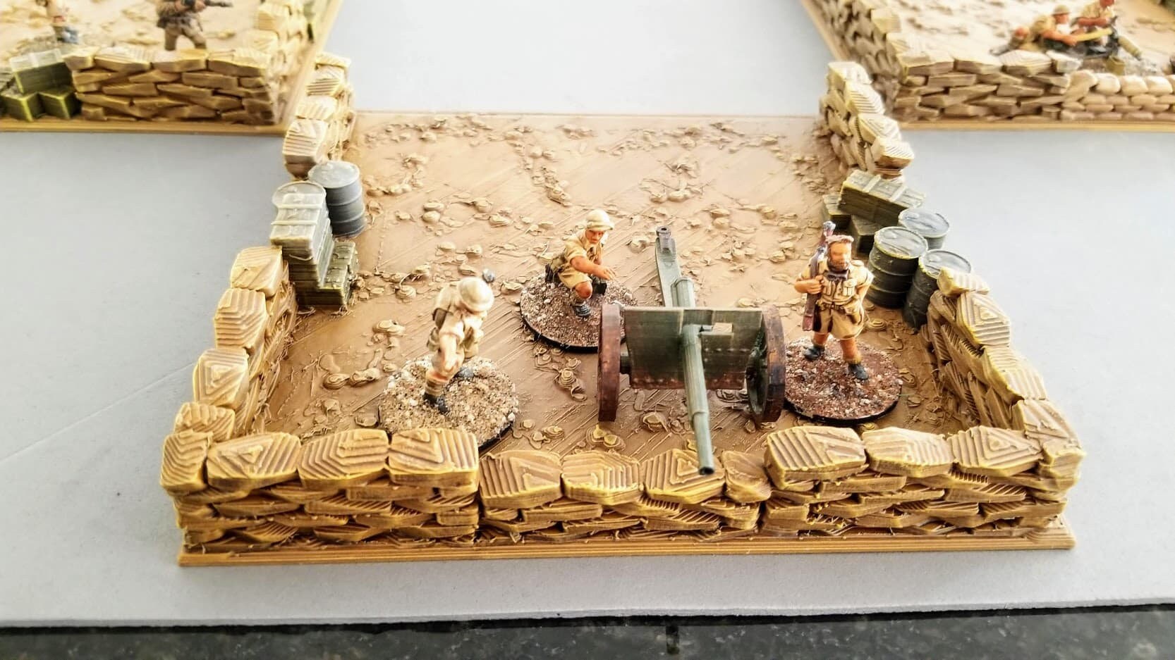 Italian Defensive Position - 6" X 6" - Great for Table Top War Games And Dioramas - 28 mm Miniatures - Bolt Action