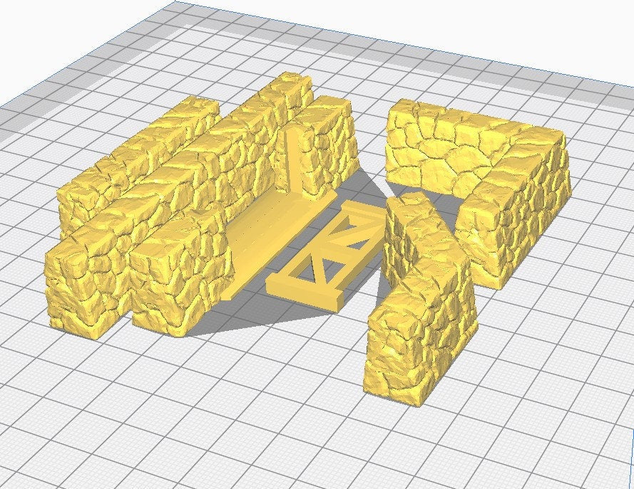 Stone Fence - Full Set - Great for Table Top War Games And Dioramas - 28 mm Miniatures - Bolt Action