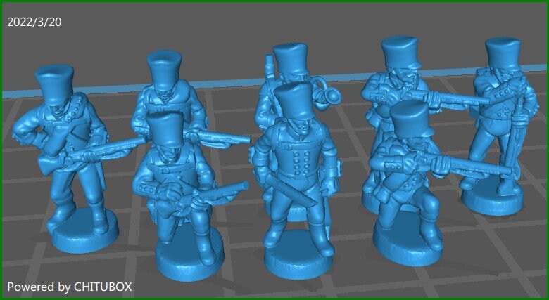 Prussian shuetzen skirmishing - 15mm epic size - War Games And Dioramas - Historical Wargaming - Resin