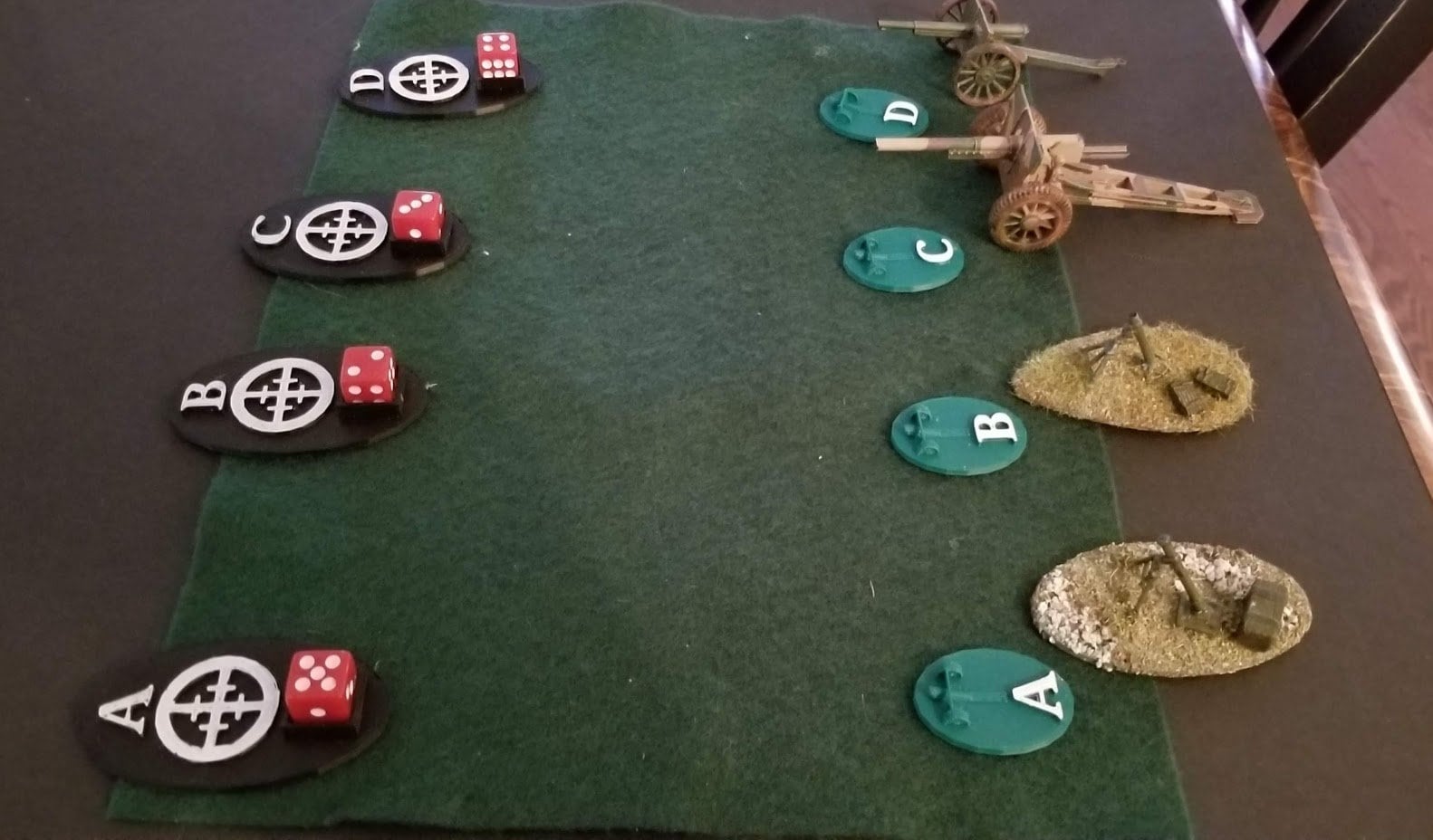 Artillery Target Markers Set - War Games And Dioramas - 28 mm - Bolt Action