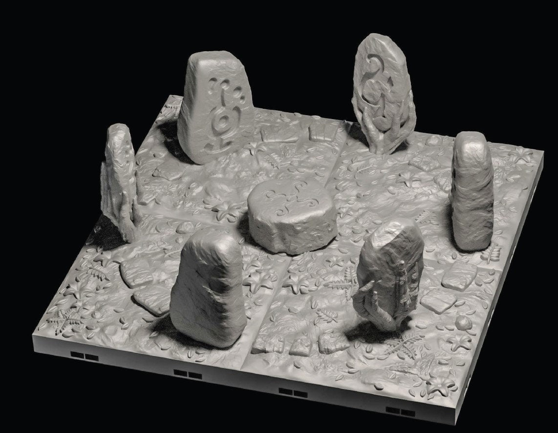 Druid Circle - Shadowgrove - 8" X 8" - DragonLock - DND - Pathfinder - RPG - Dungeon & Dragons - 28 mm / 1" - Terrain - Fat Dragon Games