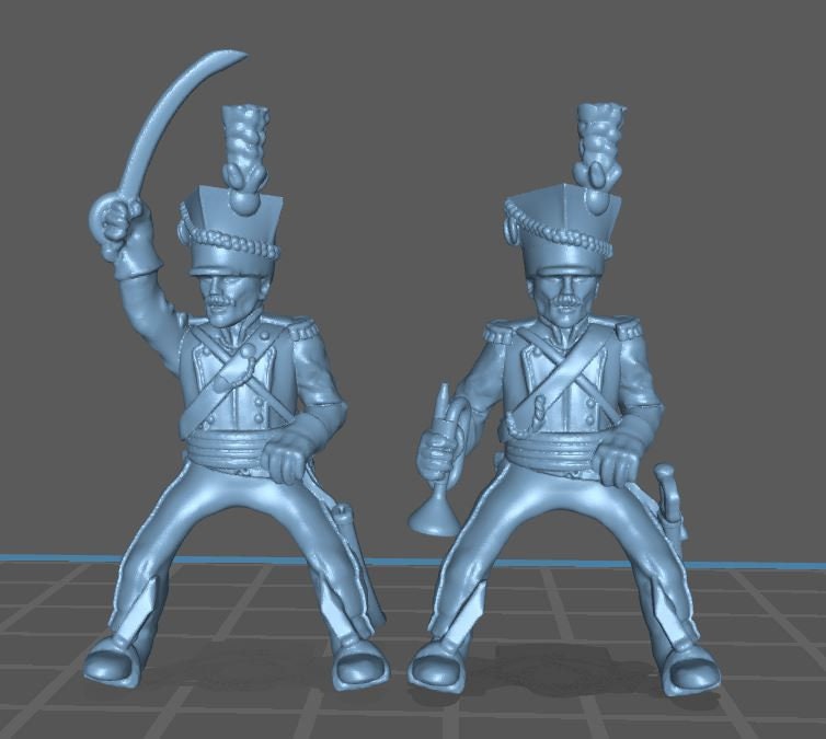 Austrian Uhlan rgt - 7 minis - Great for Table Top War Games And Dioramas - Historical Wargaming - Resin 28mm Miniatures