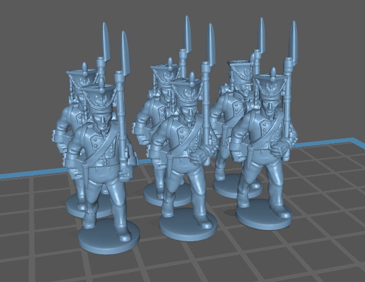 Duchy of Warsaw Line Infantry - 20 minis - Great for Table Top War Games And Dioramas - Historical Wargaming - Resin 28mm Miniatures