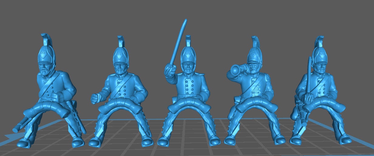 Russian Dragoon 1811-15 rgt - 5 minis - Great for Table Top War Games And Dioramas - Historical Wargaming - Resin 28mm Miniatures