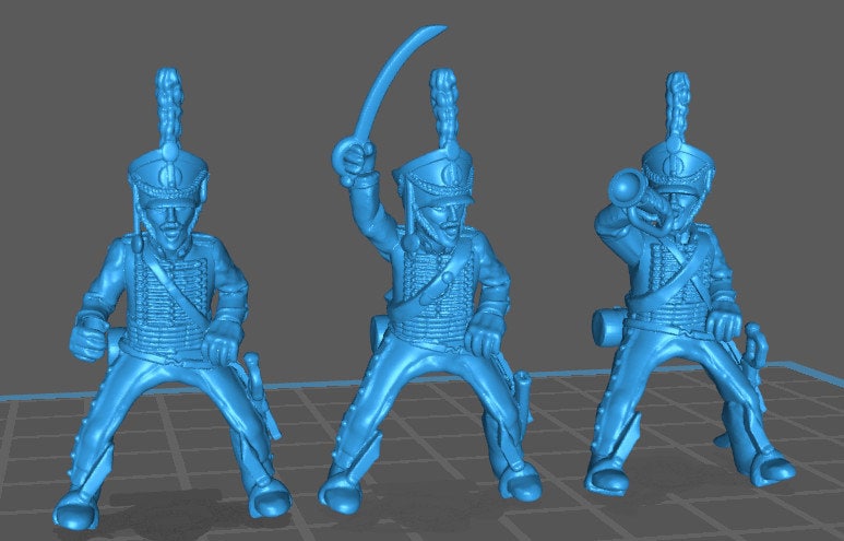 Russian Hussars rgt 1812-14 - 10 minis - Great for Table Top War Games And Dioramas - Historical Wargaming - Resin 28mm Miniatures
