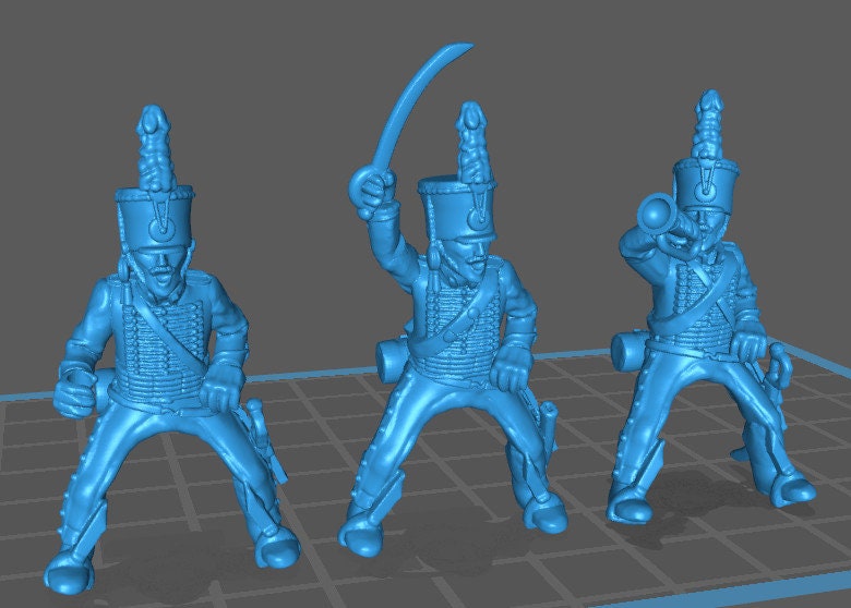 Russian Hussars rgt 1805-13 - 10 minis - Great for Table Top War Games And Dioramas - Historical Wargaming - Resin 28mm Miniatures