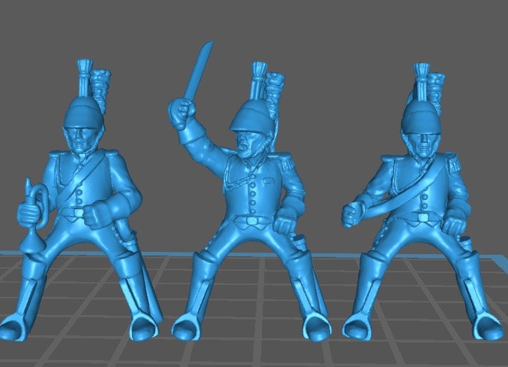 French Guard Empress Dragoons in surtout - 5 minis - Great for Table Top War Games And Dioramas - Historical Wargaming -Resin 28mm