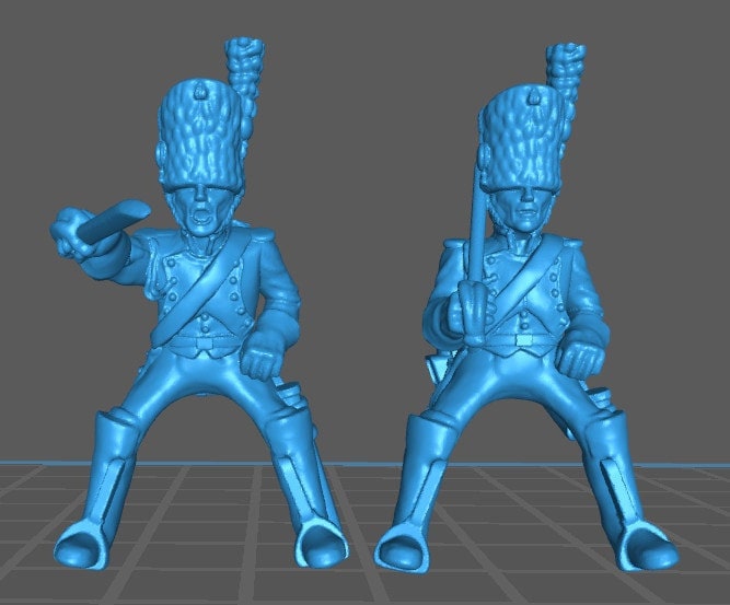 French Guard Grenadiers a Chevall High uniform - 5 minis - Great for Table Top War Games And Dioramas - Historical Wargaming -Resin 28mm