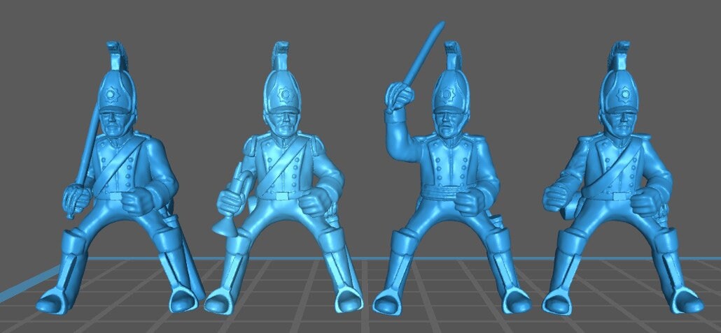 Russian Guard Dragoon 1811-15 rgt - 4 minis - War Games And Dioramas - Historical Wargaming -Resin 28mm