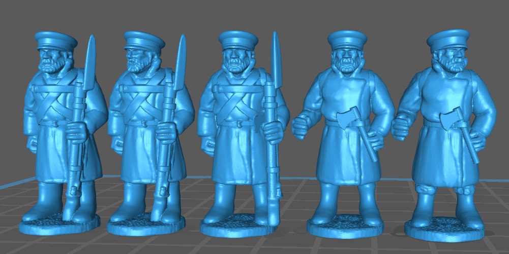 Russian Opolchenie - 14 minis - War Games And Dioramas - Historical Wargaming -Resin 28mm