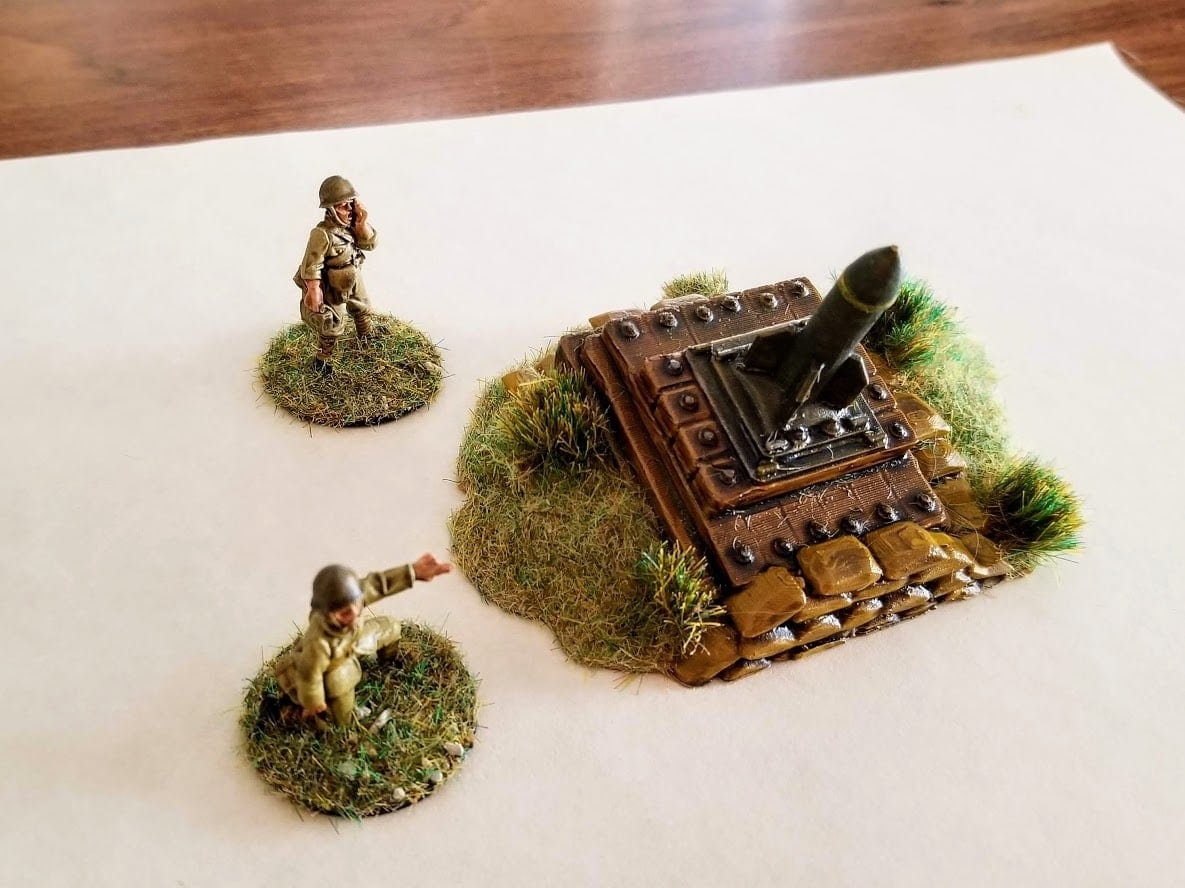 Japanese Type 98 320 mm Spigot Mortar - Great for Table Top War Games And Dioramas - Resin 28 mm Miniatures - Bolt Action