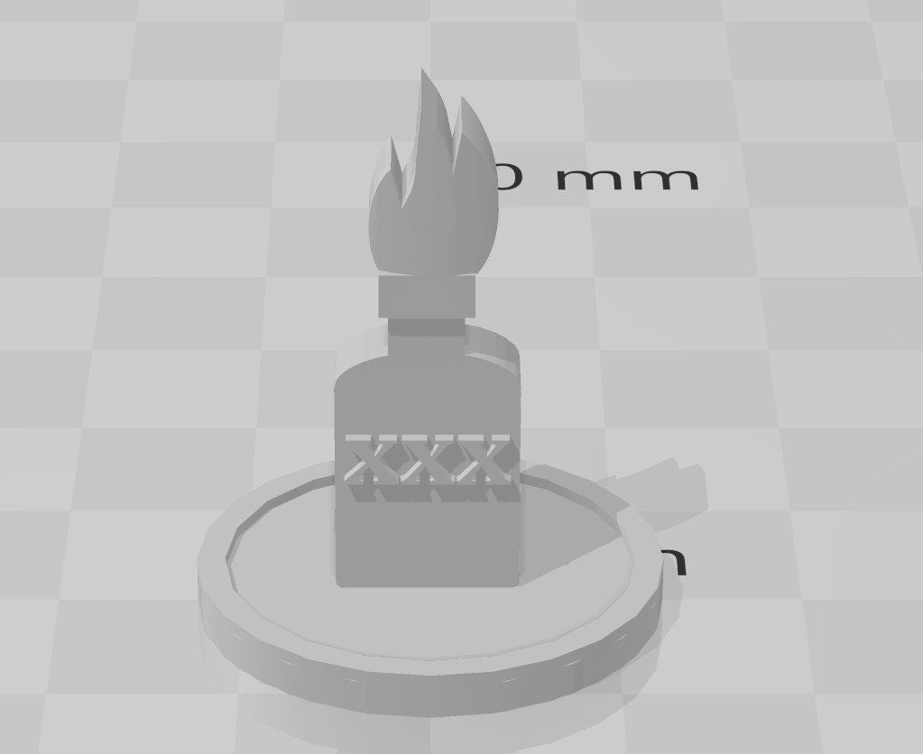 Pack of 5 Molotov Anti-Tank Grenade Marker - Great for Table Top War Games And Dioramas - Resin 28 mm Miniatures - Bolt Action