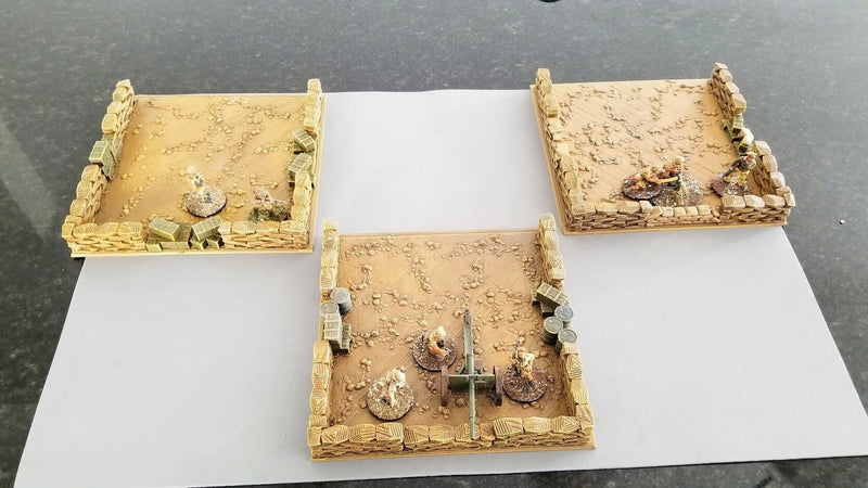 Italian Defensive Position - 6" X 6" - Great for Table Top War Games And Dioramas - 28 mm Miniatures - Bolt Action